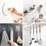 10 Pcs Transparent Self Adhesive Hanger Hooks – Strong Wall & Door Hooks