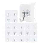 10 Pcs Transparent Self Adhesive Hanger Hooks – Strong Wall & Door Hooks