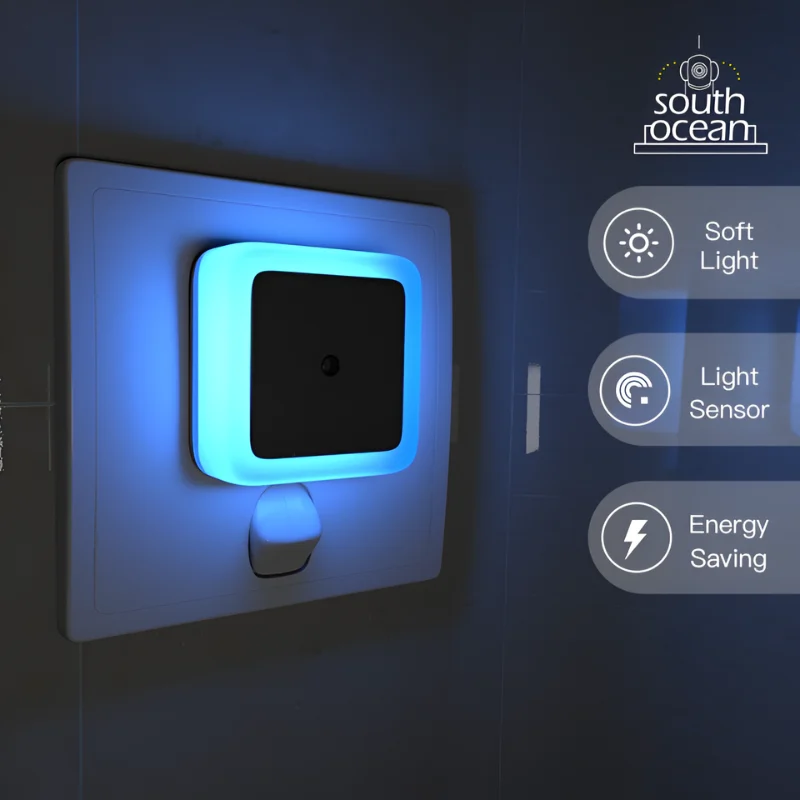 Auto On/Off Mini LED Night Light – Smart & Convenient Bedroom Lighting