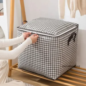 Large Capacity Square Blanket & Quilt Storage Bag – Premium Printed Quality