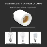 Smart E27 Wireless Lamp Holder – Remote Control & Timer Function