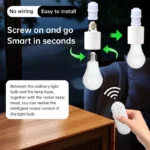 Smart E27 Wireless Lamp Holder – Remote Control & Timer Function